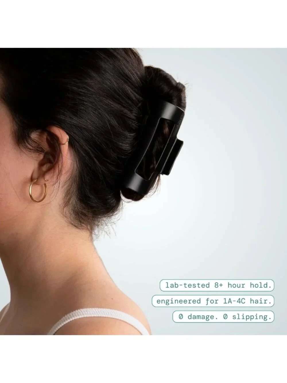 Medium Hair Clip - Flexible Comfort Claw for Strong Hold, Non-Slip Finish